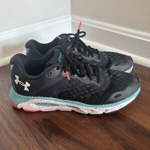 Under Armour Black / Teal / Coral Hovr Sneakers